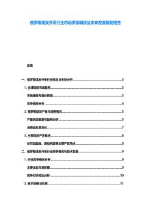 俄羅斯煤炭開采行業(yè)市場(chǎng)供需調(diào)研及未來發(fā)展規(guī)劃報(bào)告