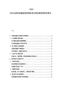 2025-2030互聯(lián)網(wǎng)金融監(jiān)管政策體系完善發(fā)展前景研究報(bào)告