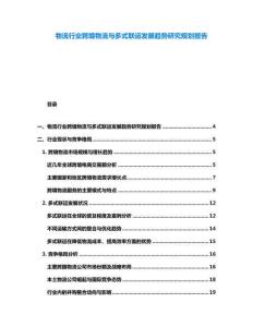物流行業(yè)跨境物流與多式聯(lián)運(yùn)發(fā)展趨勢(shì)研究規(guī)劃報(bào)告