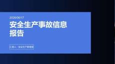 安全生產(chǎn)事故信息報告
