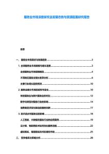 服務業市場深度研究及發展態勢與資源配置研究報告
