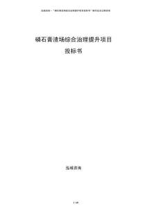 磷石膏渣场综合治理提升项目投标书