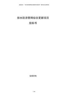 排水防澇管網綜合更新項目投標書