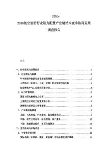 2025-2030航空旅游行业运力配置产业链结构竞争格局发展调查报告