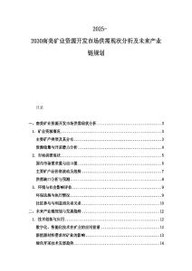 2025-2030南美矿业资源开发市场供需现状分析及未来产业链规划