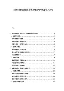 跨国润滑油企业在华本土化战略与竞争格局报告
