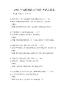 2025年软件测试技术操作考试及答案