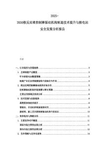 2025-2030核反应堆控制棒驱动机构制造技术提升与核电站安全发展分析报告