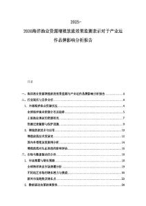 2025-2030海洋漁業(yè)資源增殖放流效果監(jiān)測(cè)表示對(duì)于產(chǎn)業(yè)運(yùn)作品牌影響分析報(bào)告