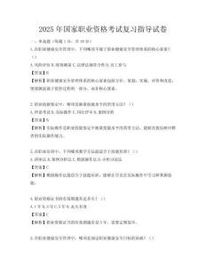 2025年國家職業資格考試復習指導試卷