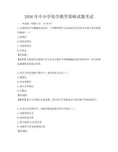 2026年中小学化学教学策略试题考试