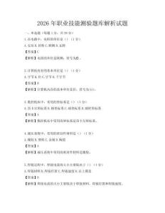 2026年職業(yè)技能測驗題庫解析試題
