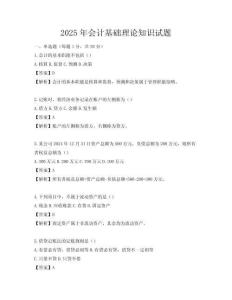 2025年会计基础理论知识试题