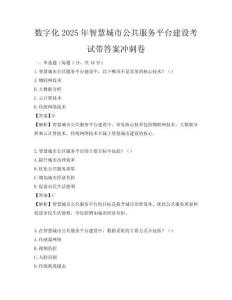 数字化2025年智慧城市公共服务平台建设考试带答案冲刺卷