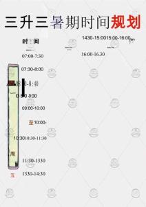 2026年暑期时间规划表（二升三）SS 分享版