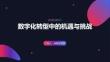 數(shù)字化轉(zhuǎn)型中的機(jī)遇與挑戰(zhàn)