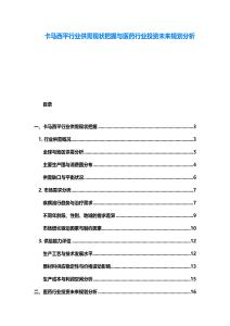 卡马西平行业供需现状把握与医药行业投资未来规划分析