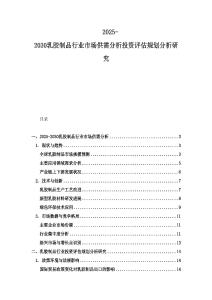 2025-2030乳胶制品行业市场供需分析投资评估规划分析研究