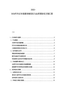 2025-2030汽车后市场服务链优化与运营国际化方案汇报
