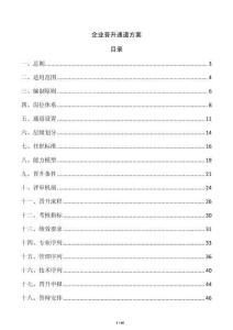 企業(yè)晉升通道方案