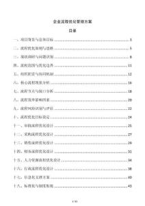 企業流程優化管理方案