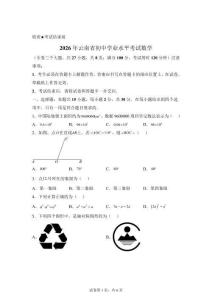 2026年云南省中考數學試題【含解析】