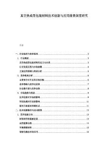 真空熱成型包裝材料技術創新與應用前景深度研究