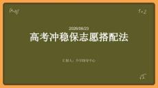 高考沖穩(wěn)保志愿搭配法