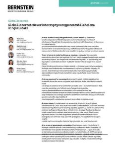伯恩斯坦_全球互联网：不要在对手犯错时打断他 Global Internet Never interrupt your opponent while he is making a mistake