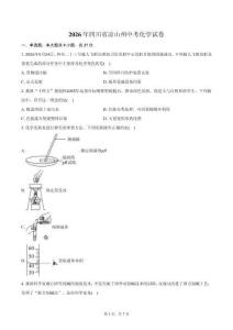 2026年四川省凉山州中考化学试卷（含答案）