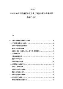2025-2030戶外運動裝備行業市場潛力深度挖掘與全球化品牌推廣分析