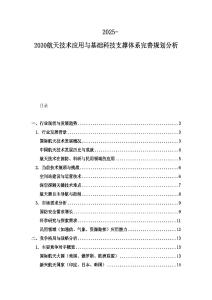 2025-2030航天技術應用與基礎科技支撐體系完善規劃分析