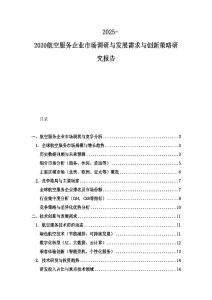 2025-2030航空服務企業市場調研與發展需求與創新策略研究報告