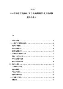 2025-2030日韓電子消費品產業市場規模調研與發展路徑規劃咨詢報告