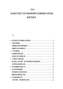 2025-2030航天科技產業市場深度調研及發展趨勢與投資戰略研究報告