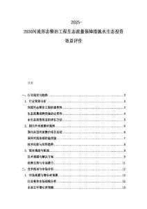 2025-2030河流形態整治工程生態流量保障措施水生態投資效益評價