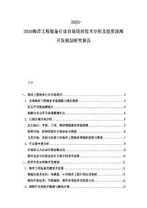 2025-2030海洋工程裝備行業(yè)市場(chǎng)現(xiàn)狀技術(shù)分析及投資深海開發(fā)規(guī)劃研究報(bào)告