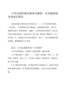 小学足球教案全套