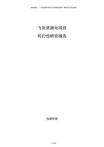 飛灰資源化項目可行性研究報告