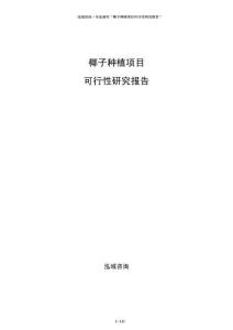 椰子种植项目可行性研究报告