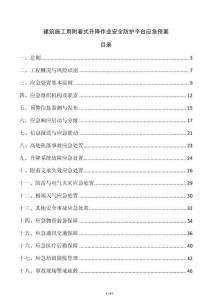 建筑施工用附着式升降作业安全防护平台应急预案