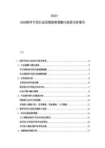 2025-2030软件开发行业发展趋势预测与投资分析报告