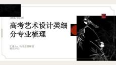 高考艺术设计类细分专业梳理