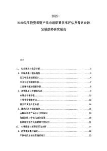 2025-2030民生投资理财产品市场配置效率评估及普惠金融发展趋势研究报告
