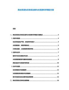 西北荒漠生態系統治理與水資源科學調配方案