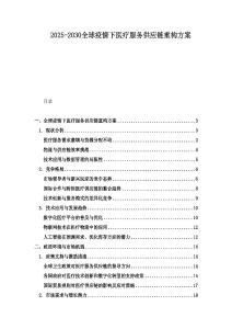 2025-2030全球疫情下醫療服務供應鏈重構方案