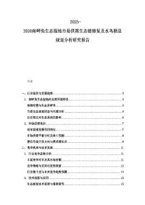 2025-2030南岬角生态湿地市场供需生态链修复及水鸟栖息规划分析研究报告