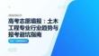 高考志愿填报：土木工程专业行业趋势与报考避坑指南
