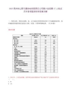 2025貴州鐘山野馬寨熱電有限責(zé)任公司第六批招聘17人筆試歷年參考題庫附帶答案詳解