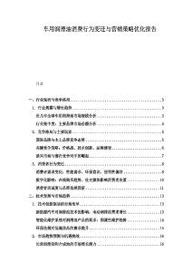 车用润滑油消费行为变迁与营销策略优化报告